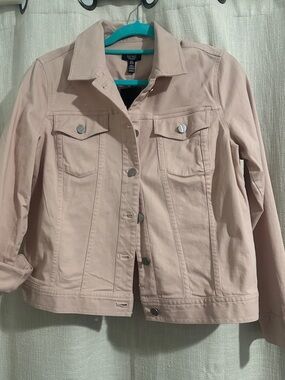 Jones New York Blush Pink Denim-Style Jacket